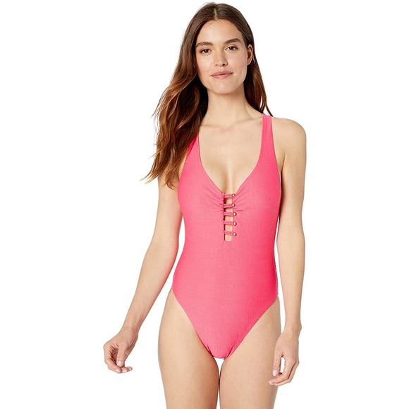 Nanette Lepore High Leg One Piece Swimsuit NWT Size 4 - Picture 1 of 4